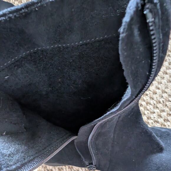 LA CANADIENNE Elizabeth Women's Ankle Suede Square Toe Booties, Black, 6, NWOB - Picture 10 of 10